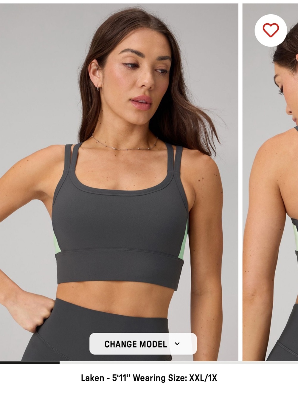 Fabletics Black Longline Double-Strap Sports Bra xxl